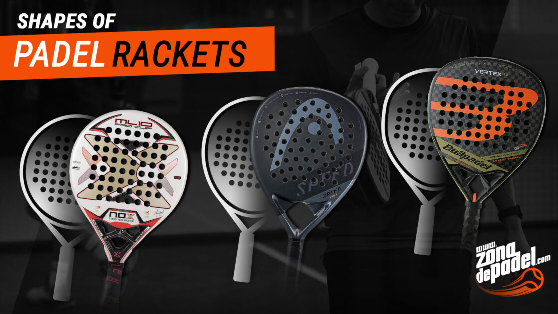 How are the shapes of the padel rackets